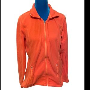 Eddie Bauer Sz medium polartek jacket orange/pink blend 100% polyester